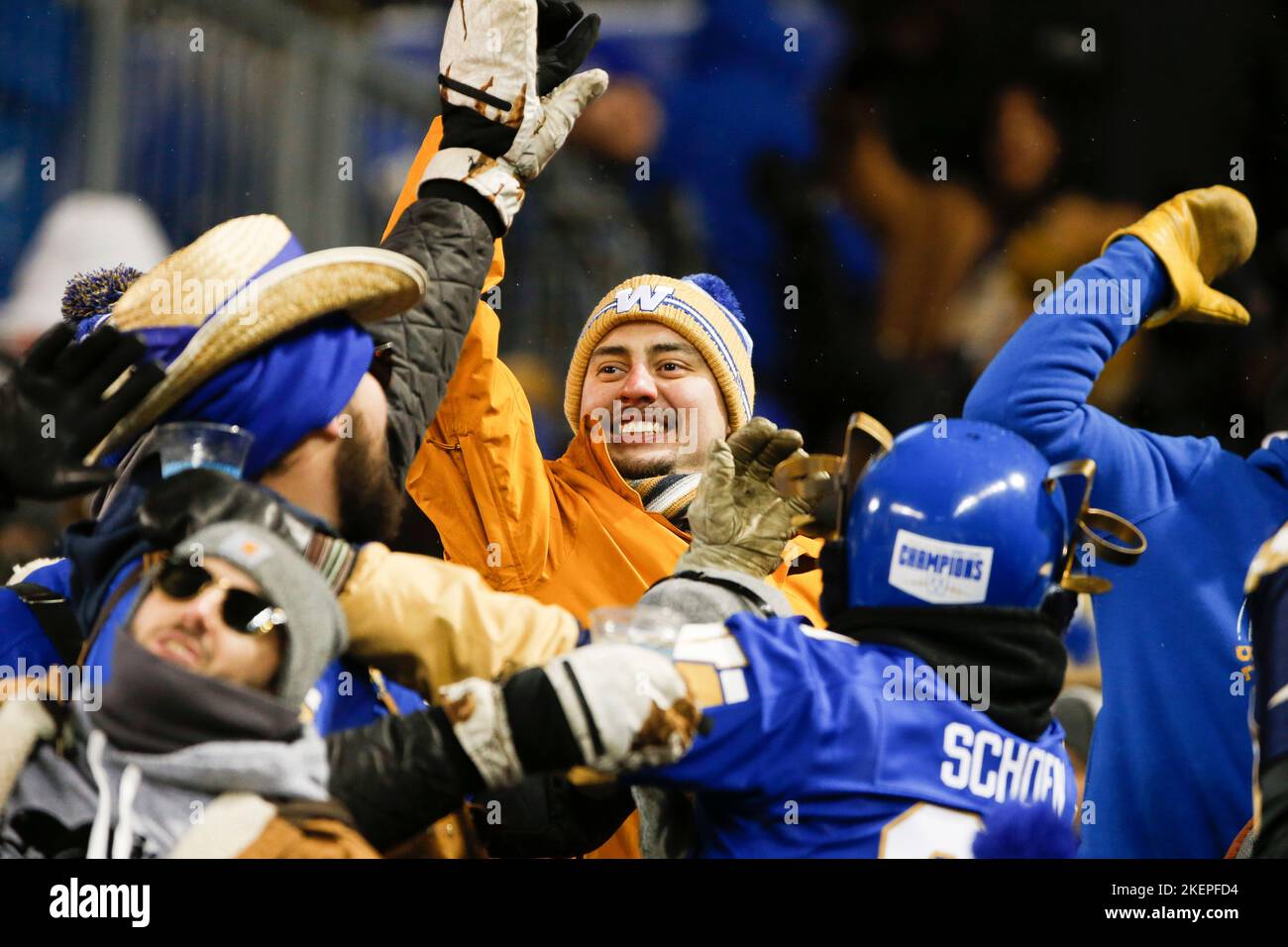 November 13, 2022, WINNIPEG, MB, CANADA: Winnipeg Blue Bombers' Fans ...