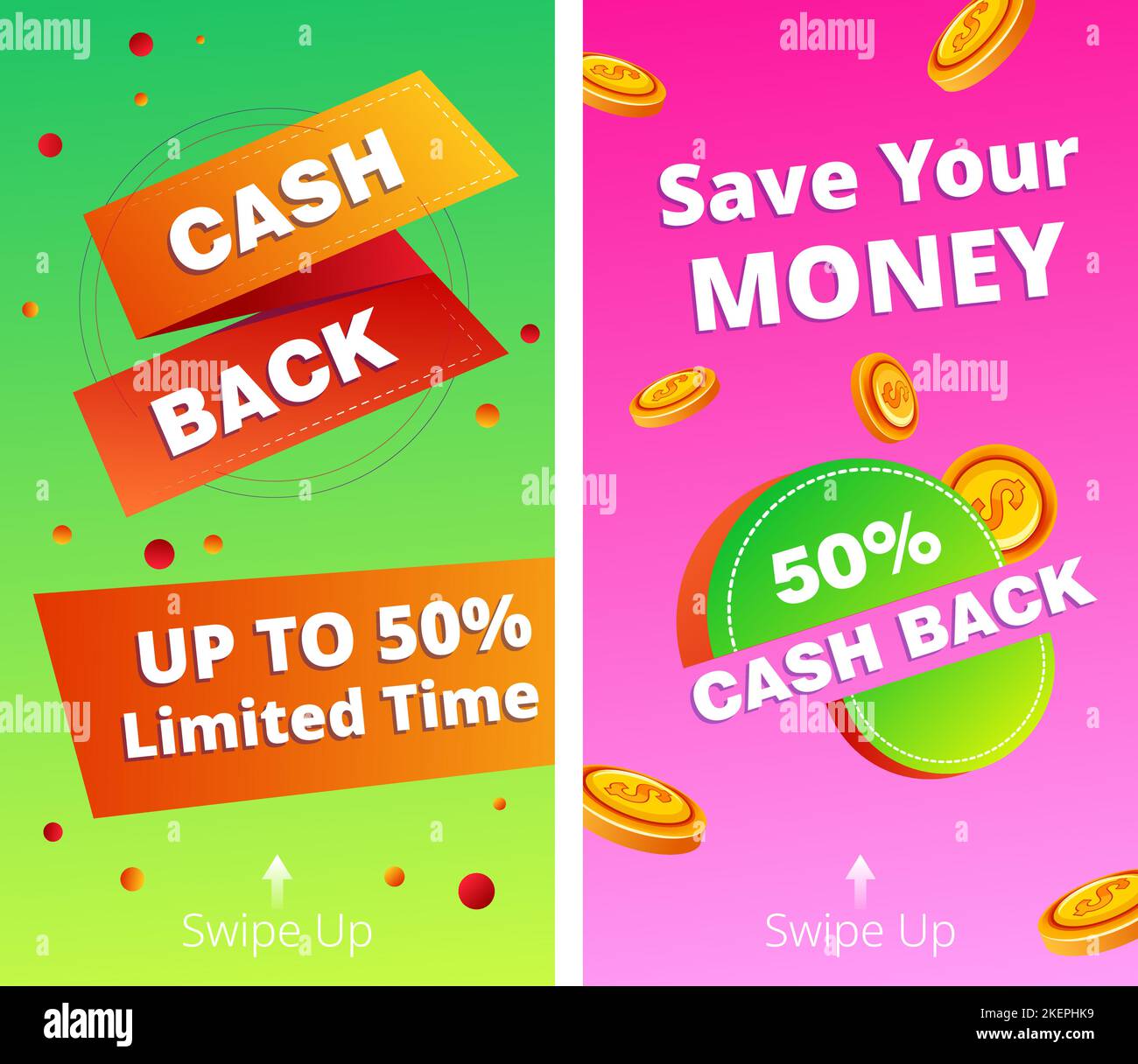 Cash back, save your money, limited time offer Stock Vector Image & Art 