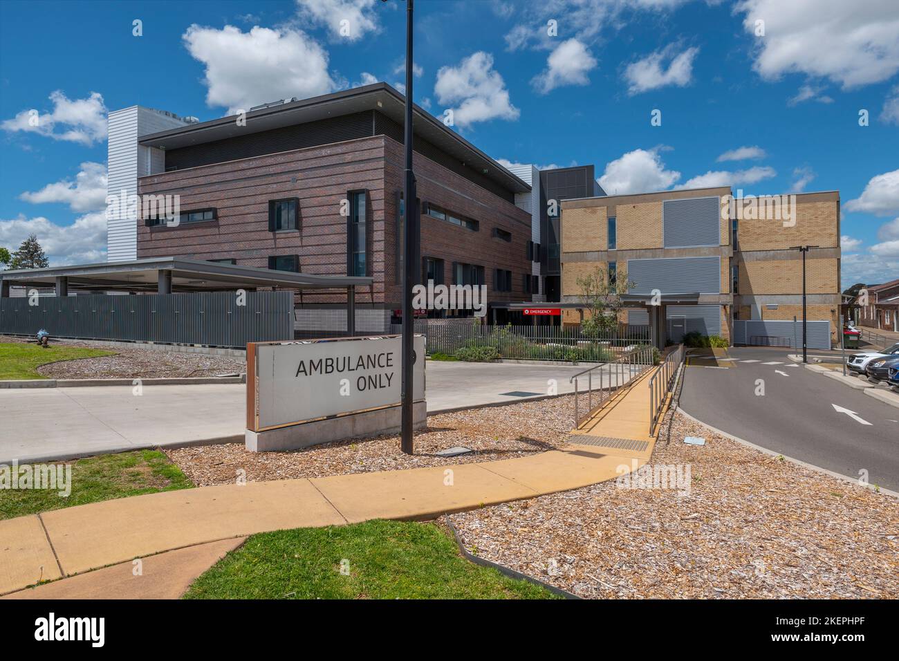 Ambulance entrance and Casualty department at Armidale Hospital in new