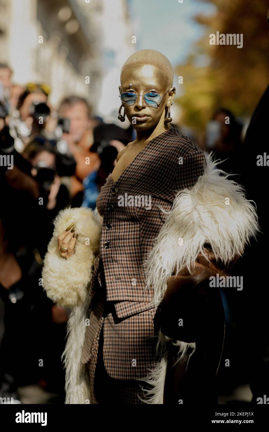 Street style, Doja Cat arriving at AWAKE Spring Summer 2023 show, held