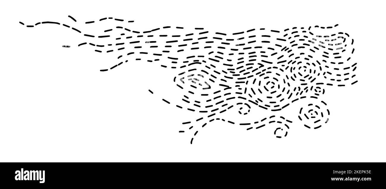 Dashed line forming image, monochrome drawings Stock Vector Image & Art