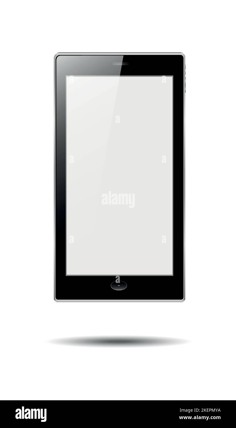 Realistic smartphone mockup. Cellphone frame with blank display