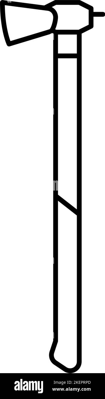 splitting maul hatchet line icon vector illustration Stock Vector