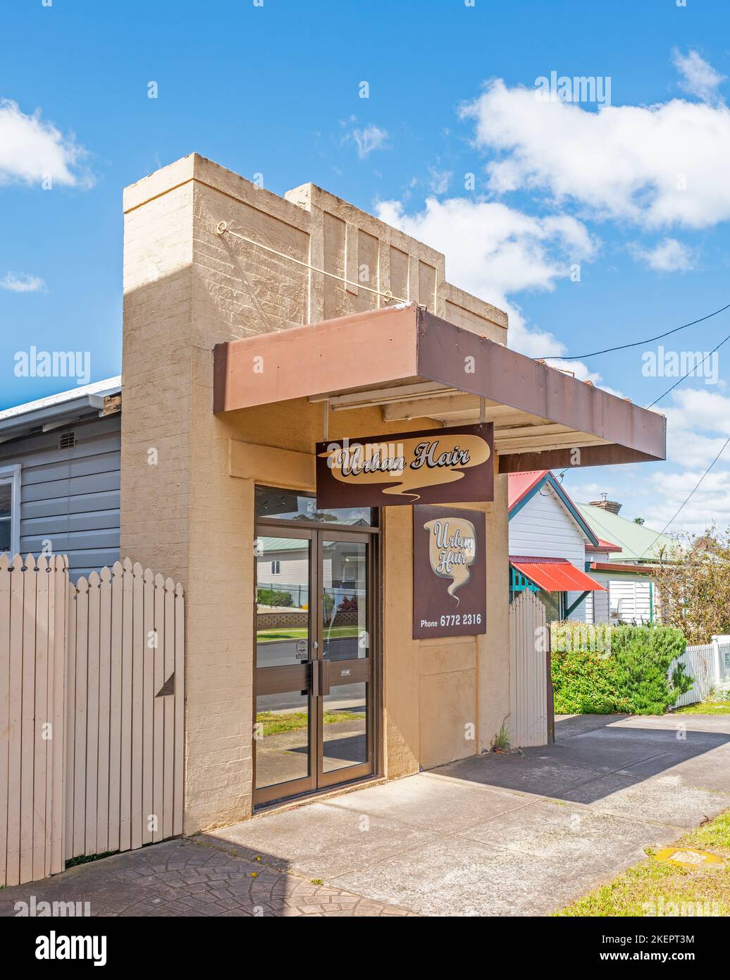Old corner shop repurposed as a Hairdressers in Armidale, northern new