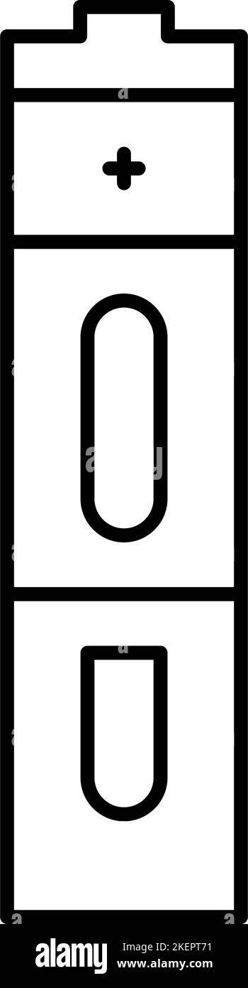 aa battery power energy line icon vector illustration Stock Vector ...