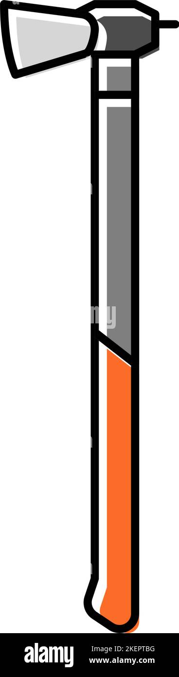 splitting maul hatchet color icon vector illustration Stock Vector