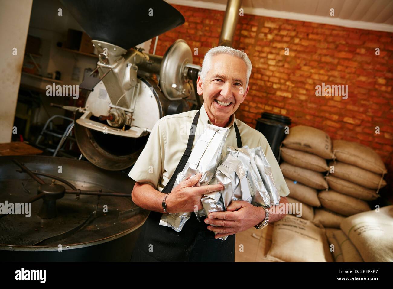 These are our best sellers. Cropped portrait of a senior man holding