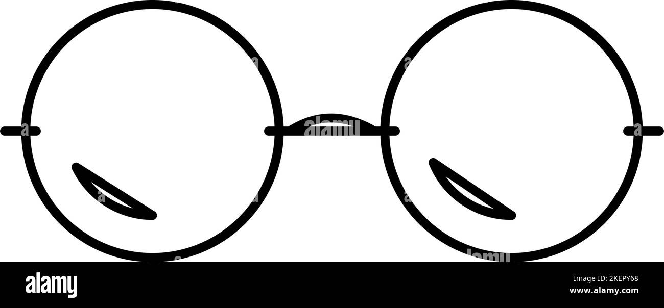 round glasses optical line icon vector illustration Stock Vector Image ...