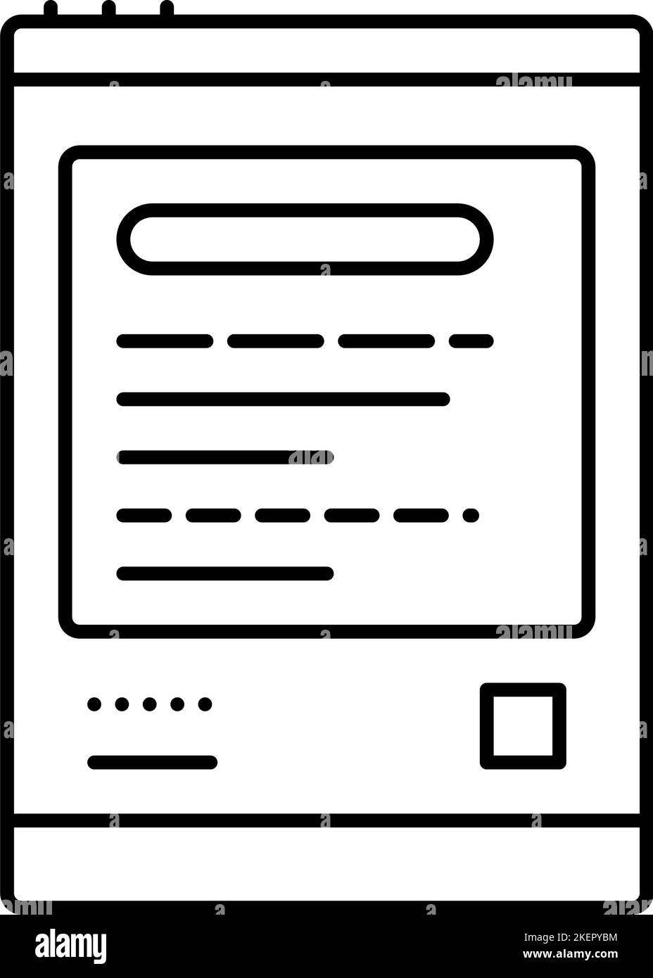 mobile battery line icon vector illustration Stock Vector Image & Art ...