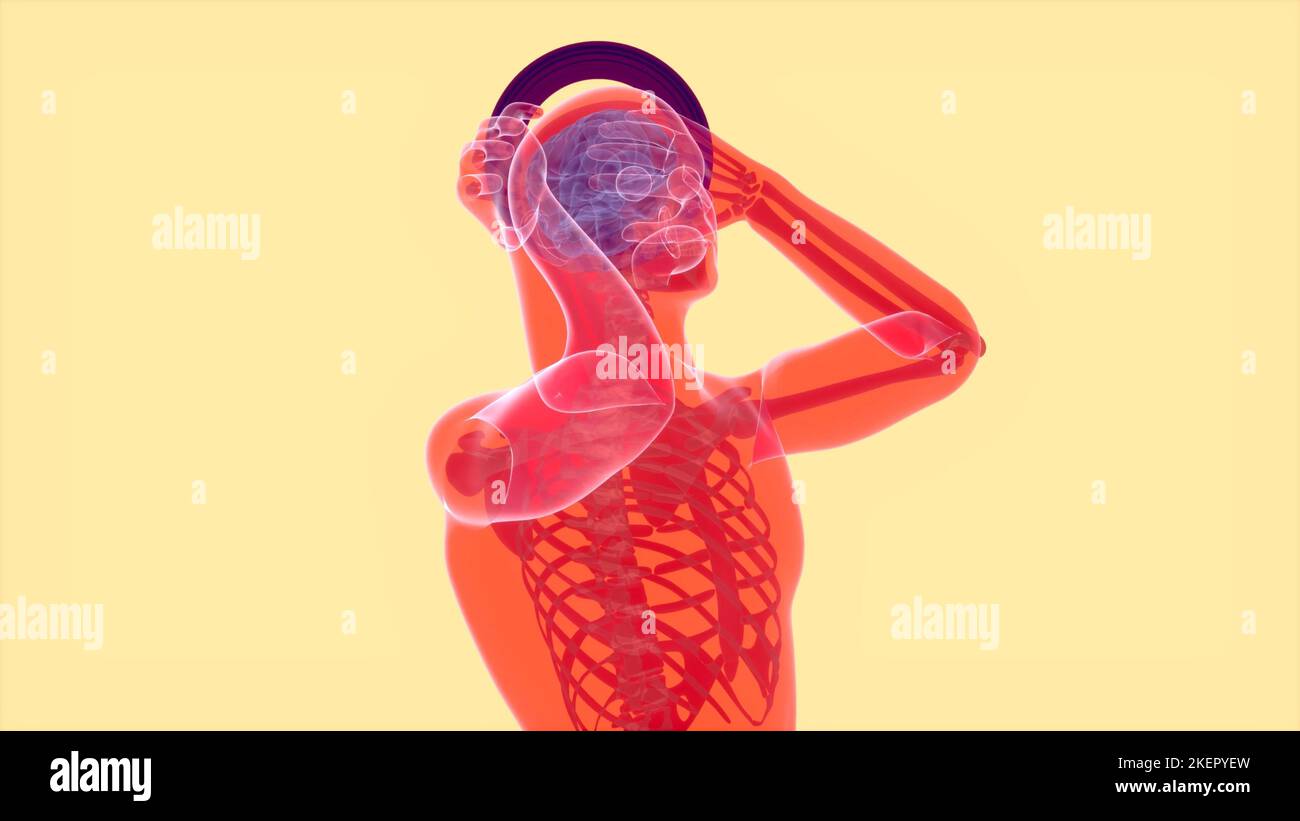 3D abstract art of a brain motion design Stock Photo - Alamy