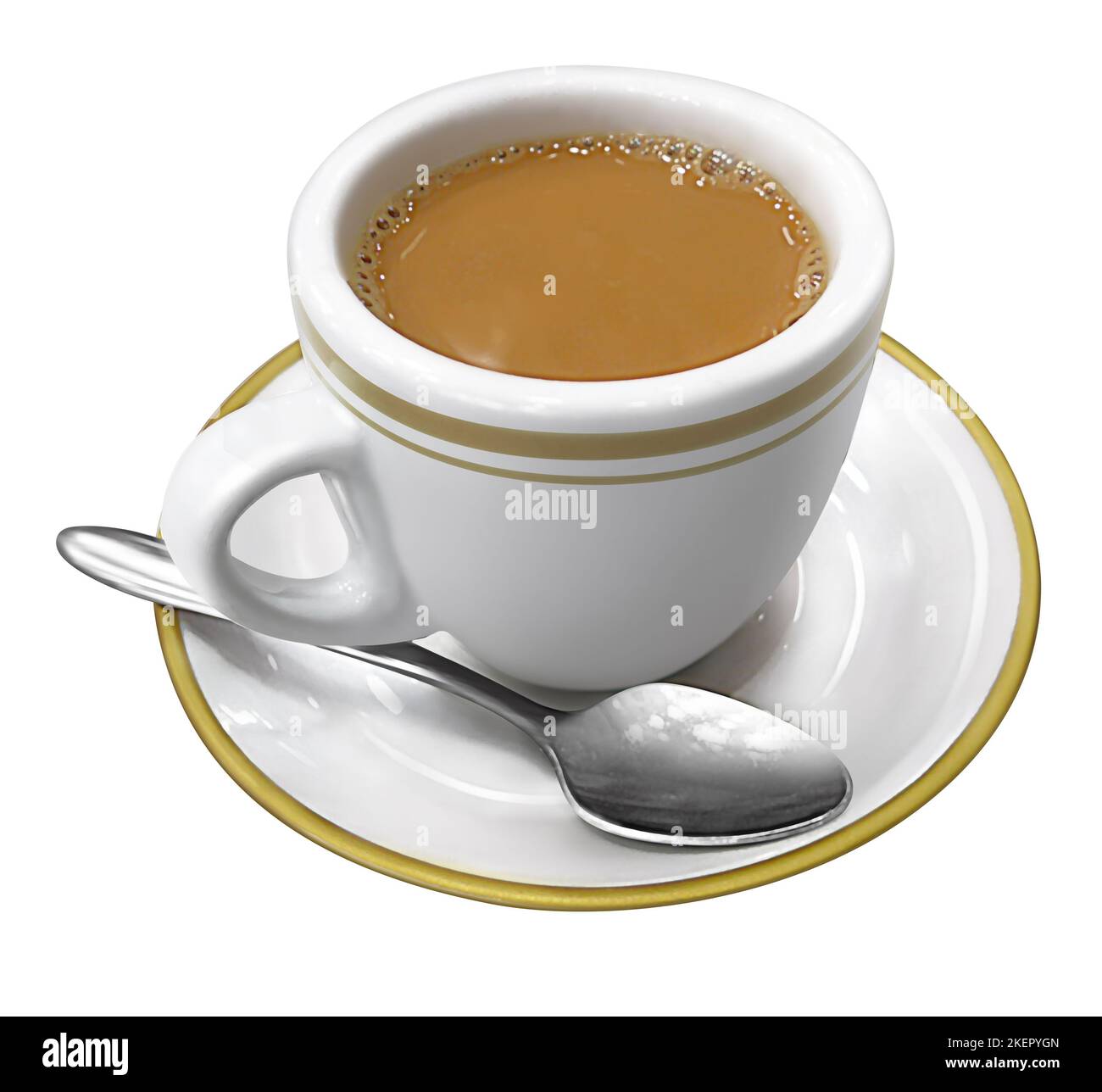 Cup of coffee, milk tea, Hong Kong style, illustration, isolated on