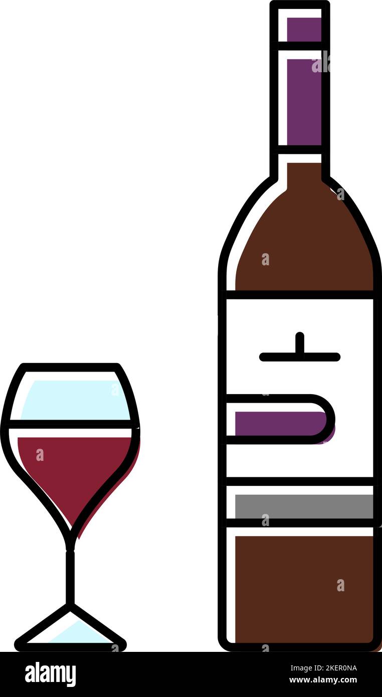 merlot red wine color icon vector illustration Stock Vector Image & Art ...