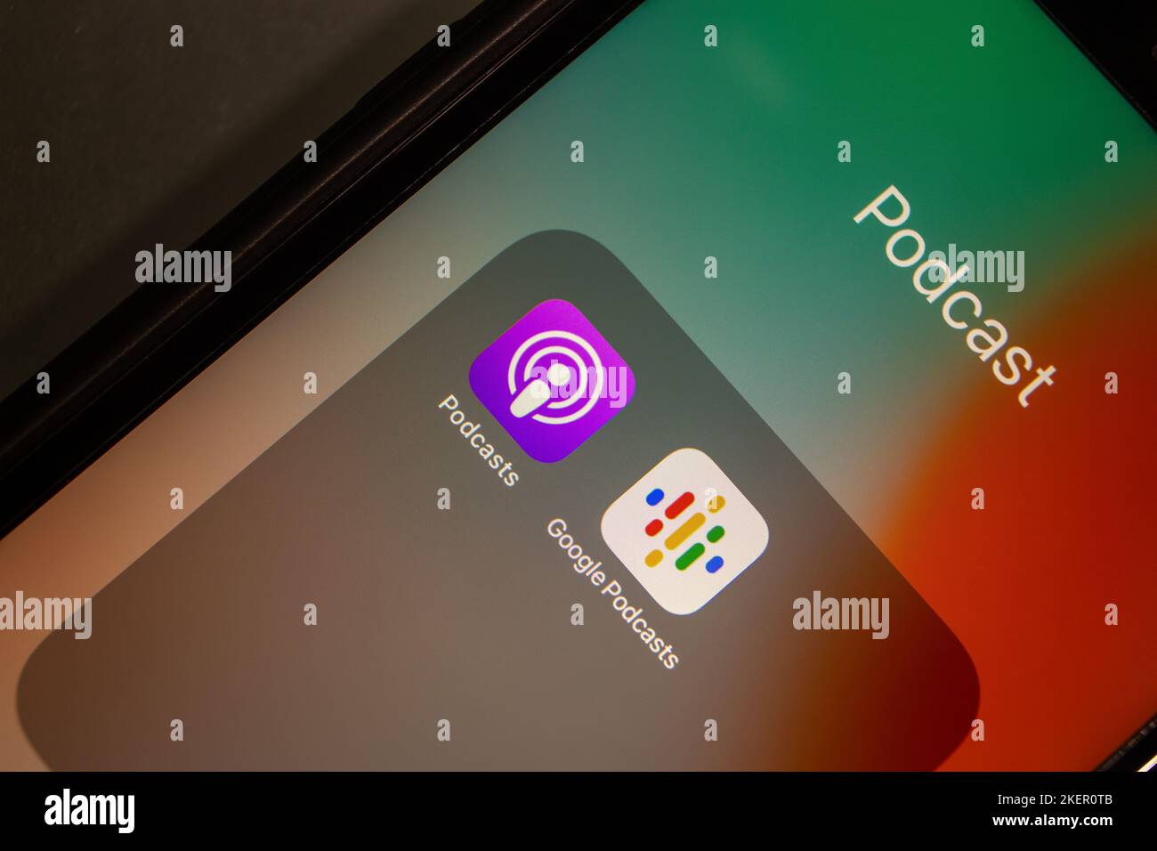 Vancouver, CANADA Nov 4 2022 Apple Podcast and Google Podcasts app