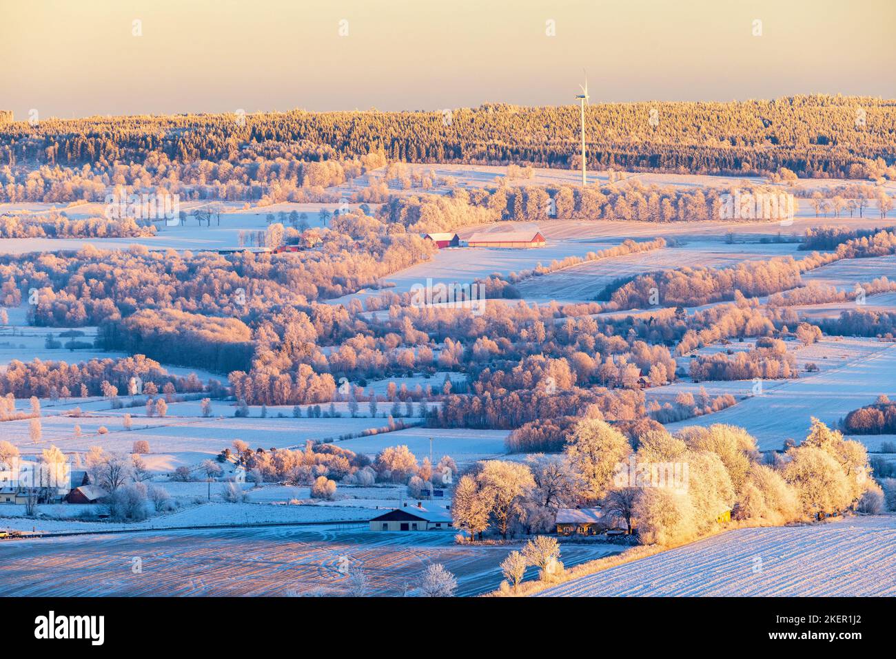 Aerial view frost snow hi-res stock photography and images - Alamy