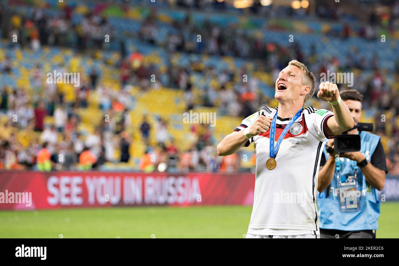 Rio de Janeiro, 13.07.2014, Estadio do Maracana Bastian Schweinsteiger (Deutschland) Deutschland - Argentinien Copyright (nur fŸr journalistische Zwec Stock Photo