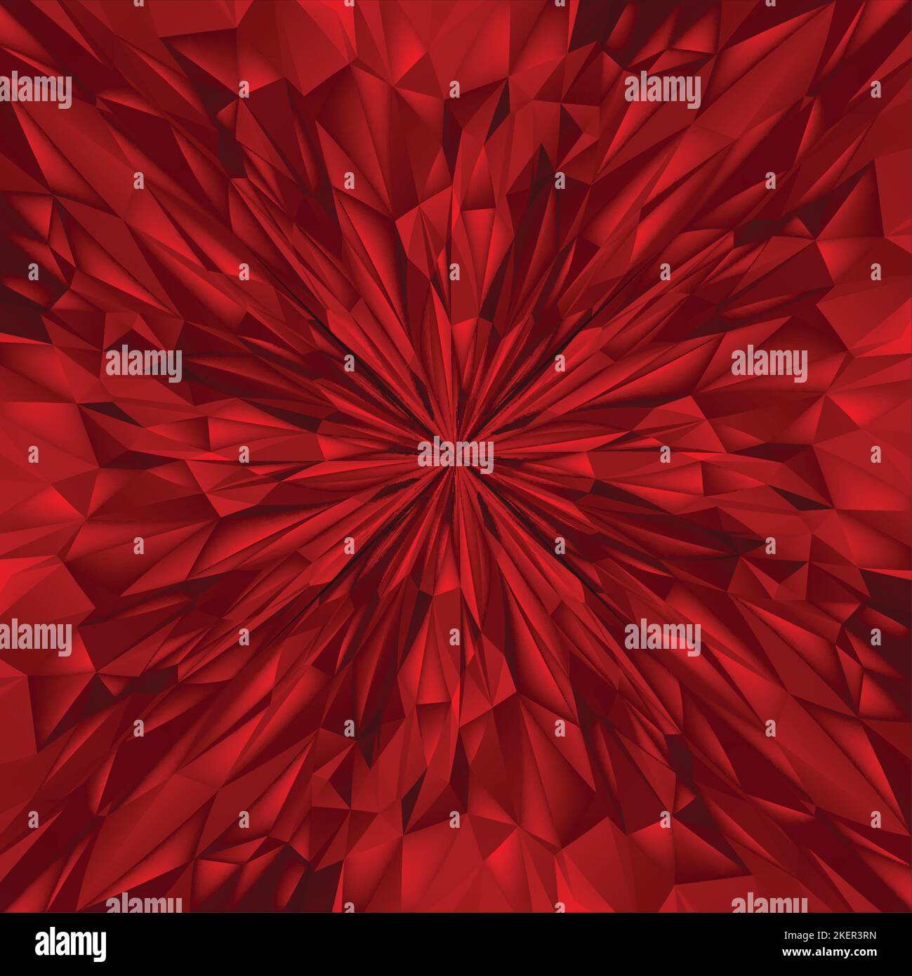 Abstract Red Composition. Magic Explosion Star with Particles ...