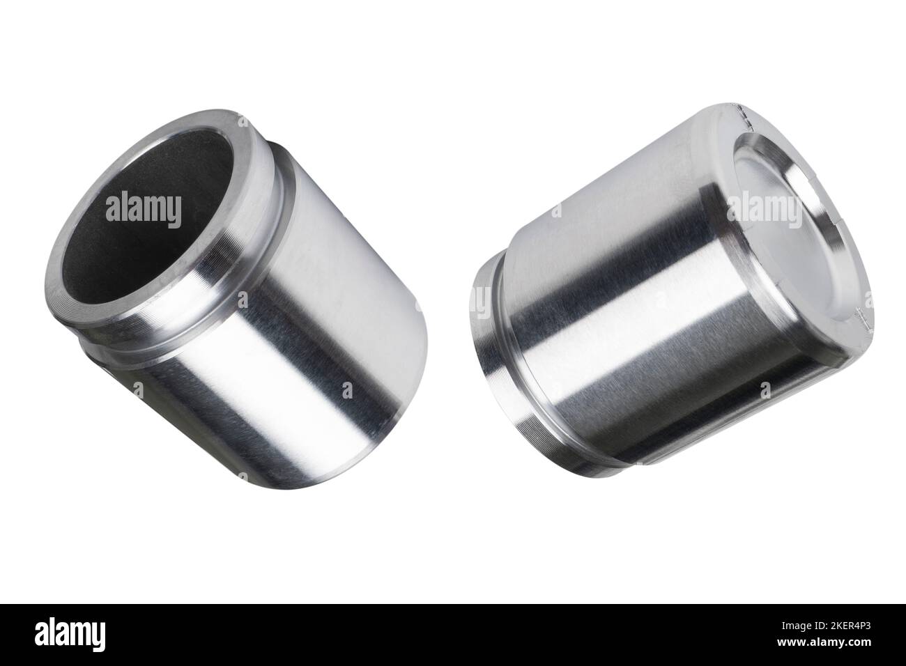 Brake cylinder piston isolated on white background. Car service or