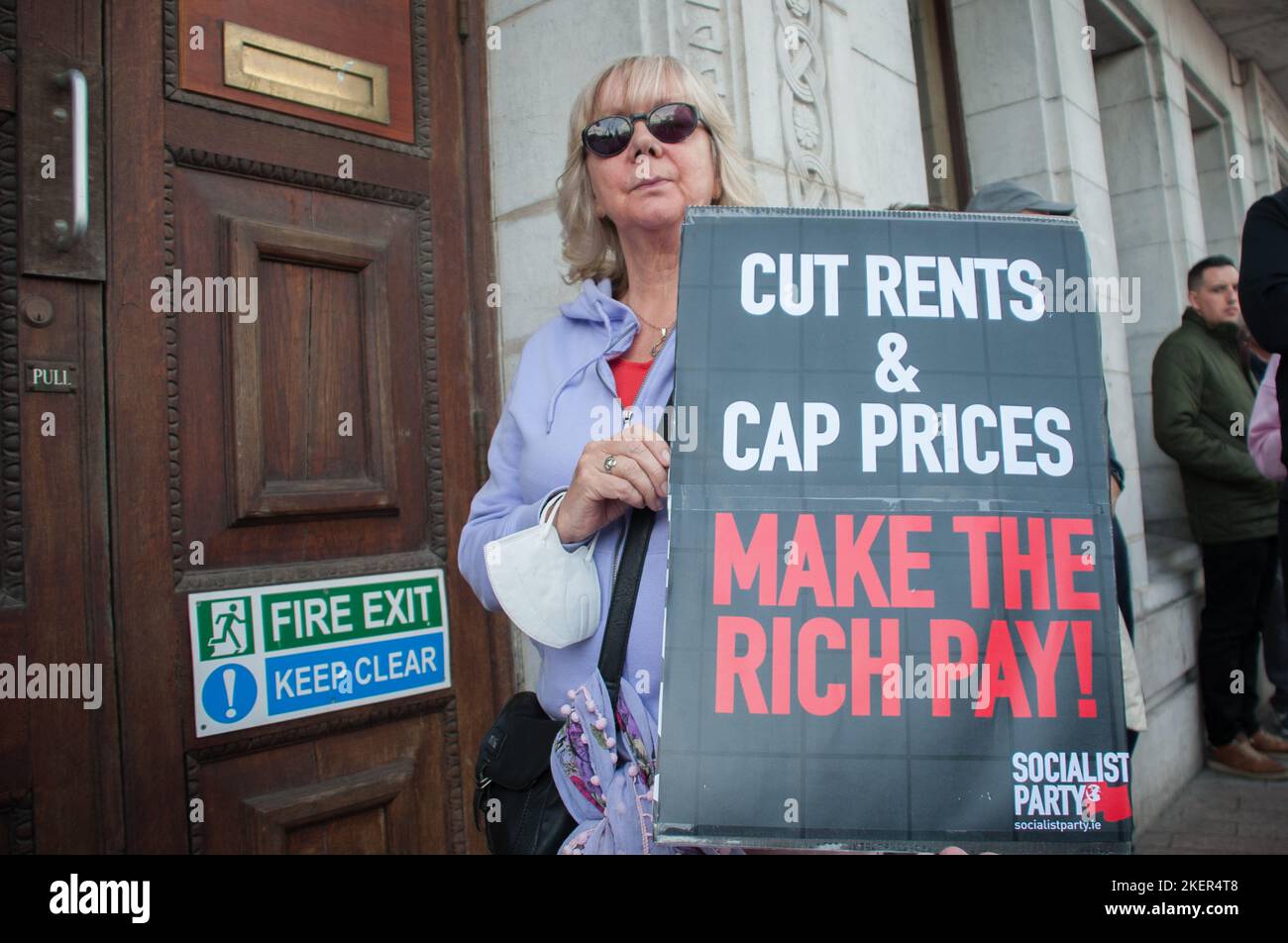 Cost of living protest. Cork City. Ireland Stock Photo