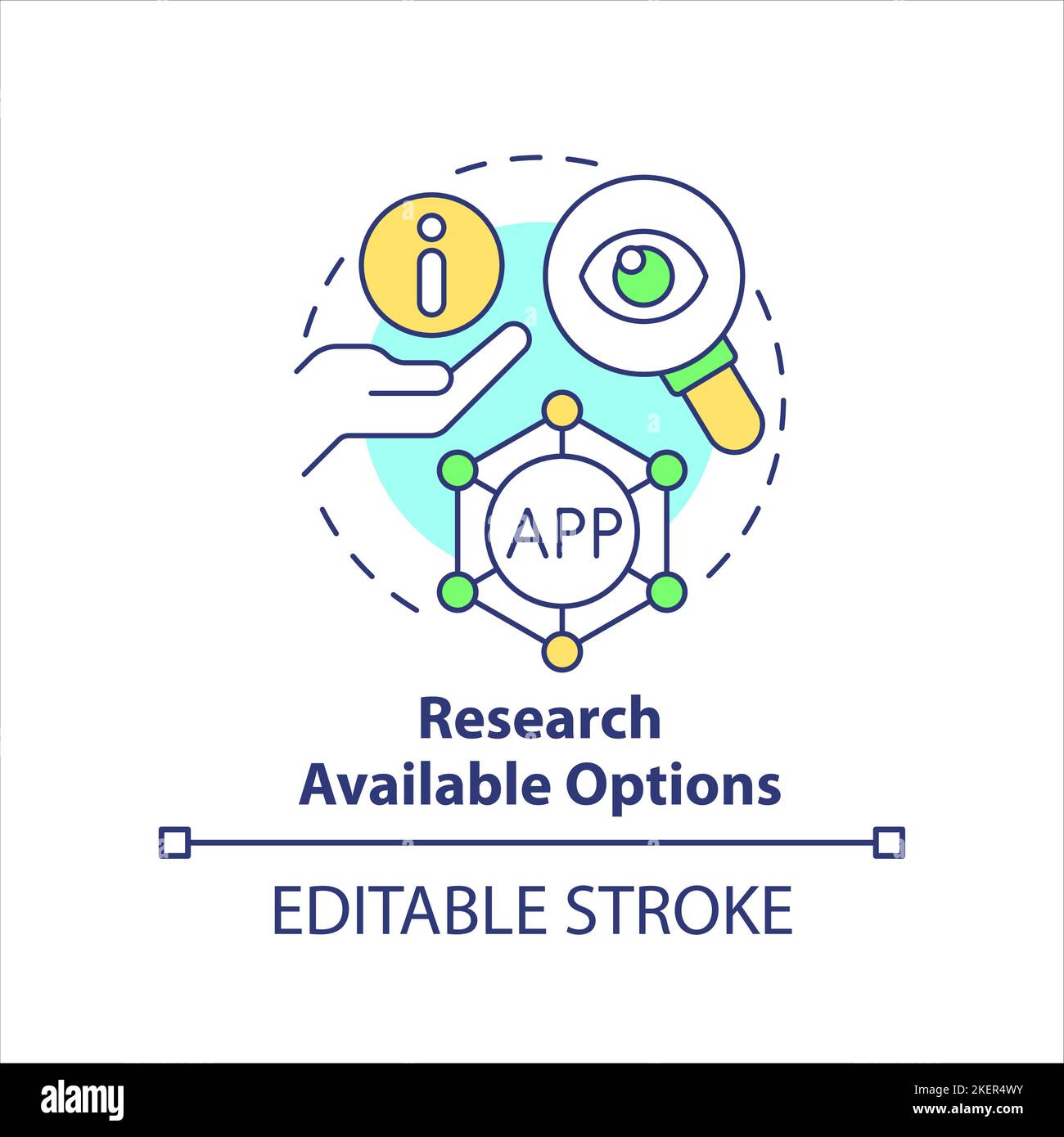 Research available options concept icon Stock Vector Image & Art - Alamy