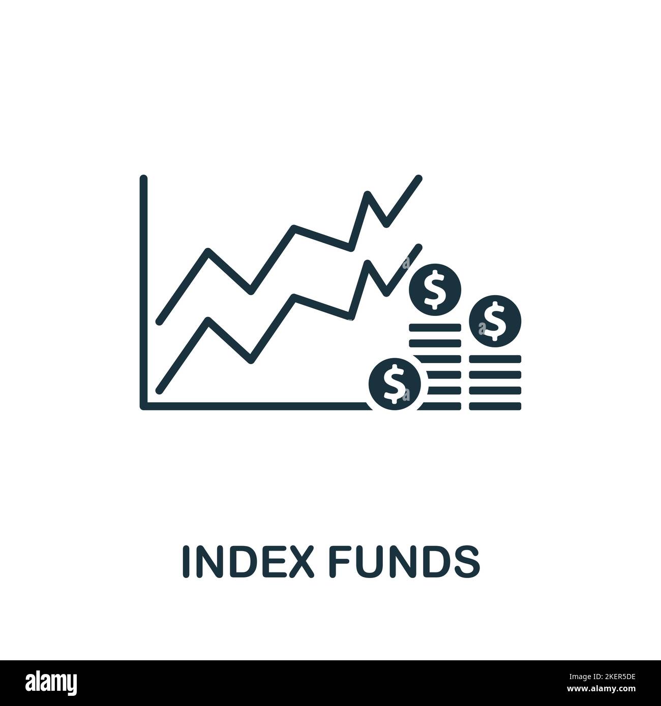 Index Funds Icon Monochrome Simple Investments Icon For Templates Web Design And Infographics 0692