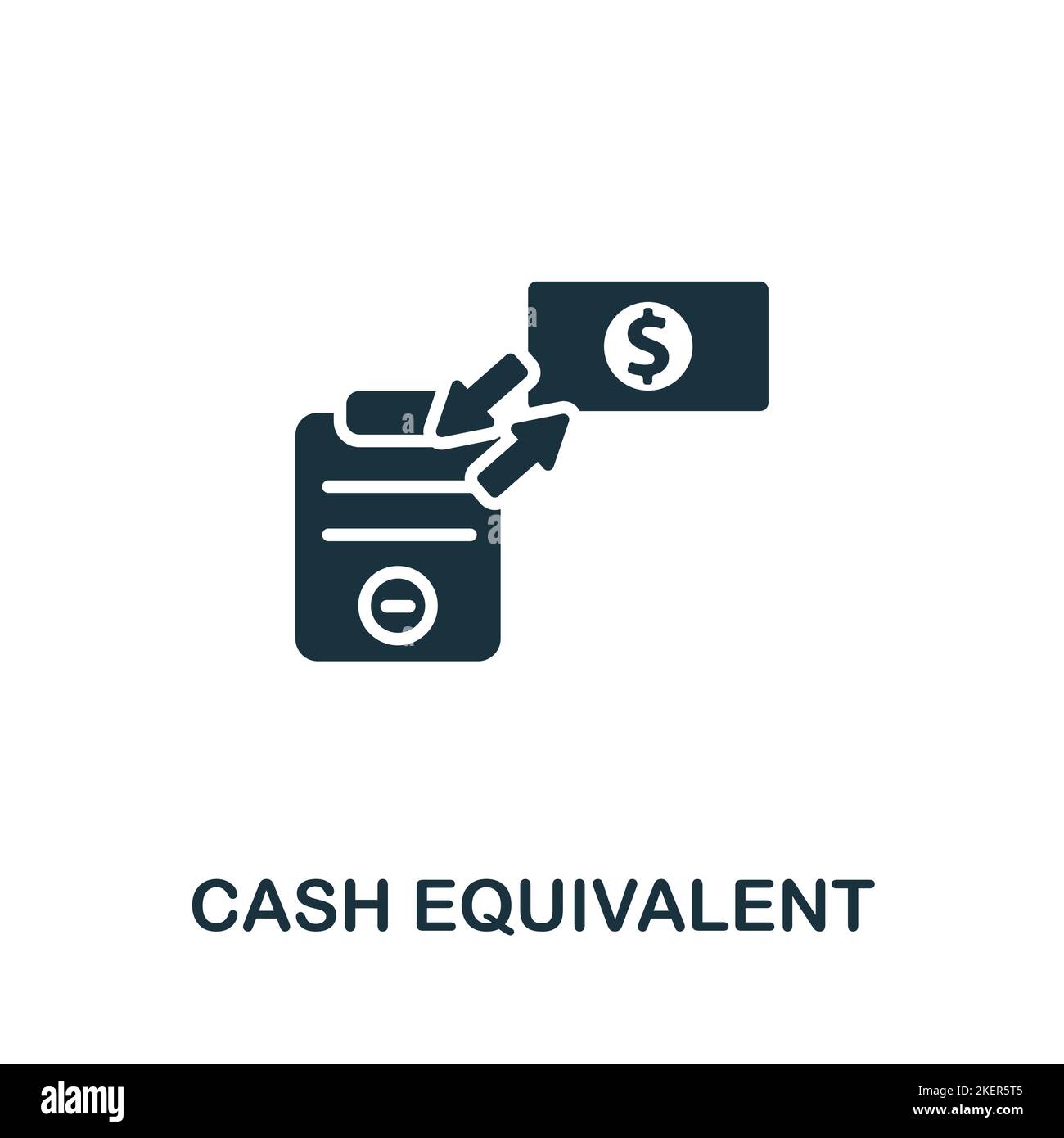 Cash Equivalent icon. Simple line element investments symbol for