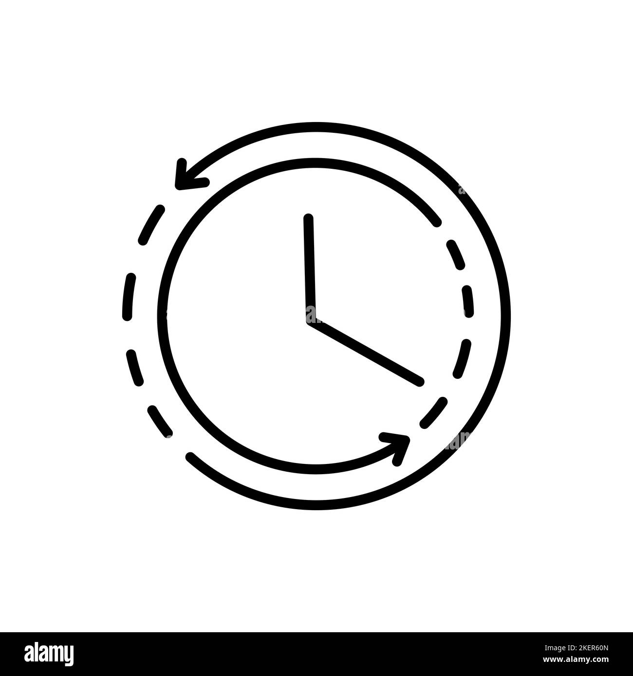Passage of time icon. Clock Time Icon Vector Illustration Stock Vector