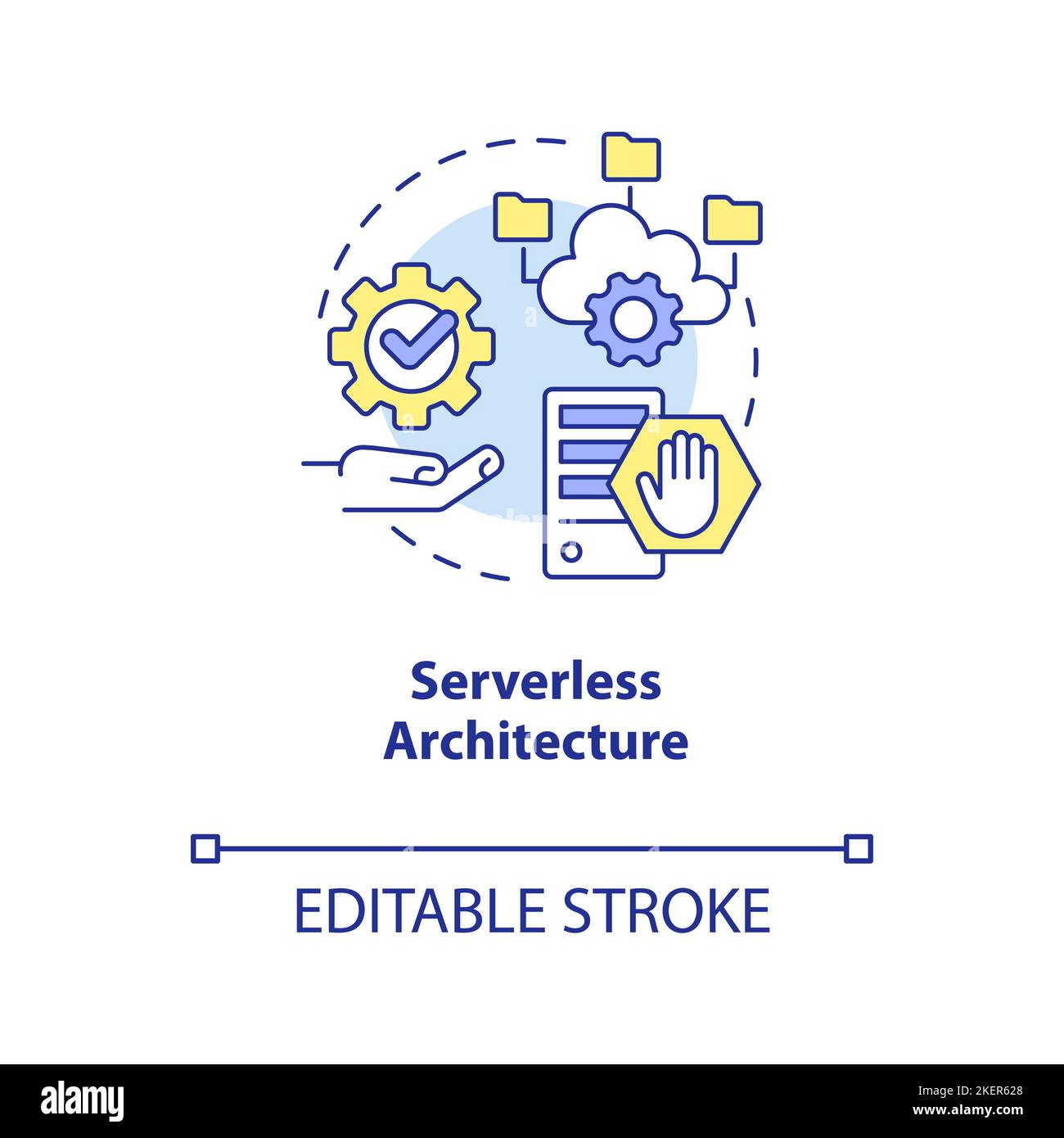 Serverless architecture concept icon Stock Vector Image & Art - Alamy