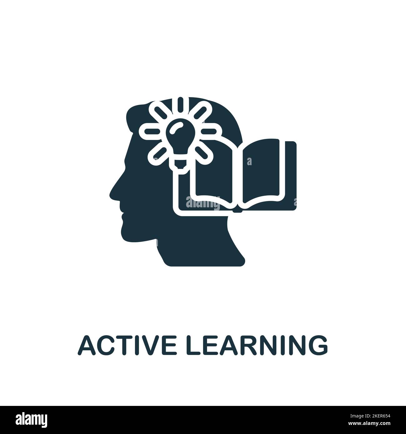 Active Learning icon. Simple line element life skills symbol for ...