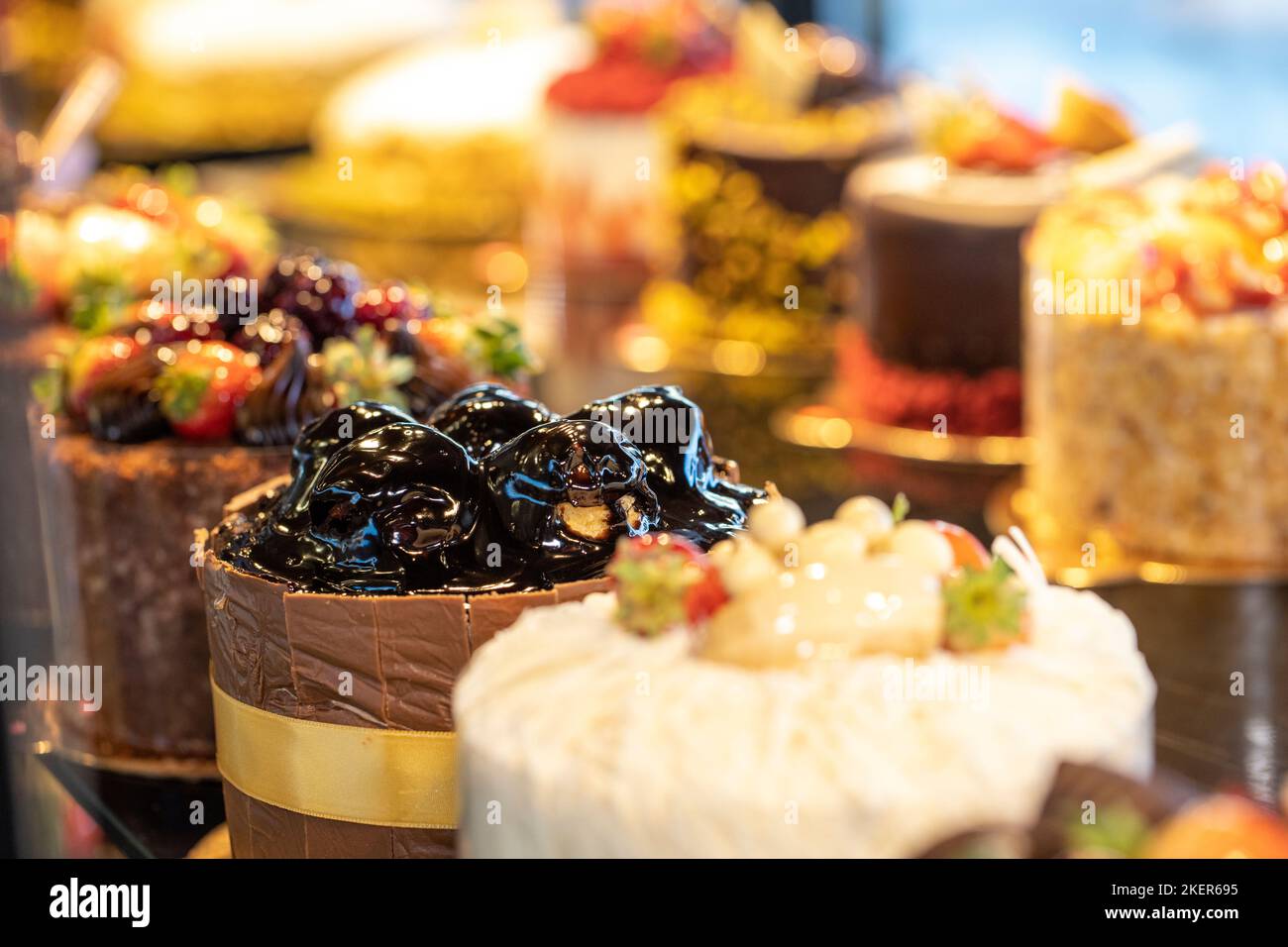 Types Of Cakes Cakes Displayed On The Counter Bakery Products Stock types-of-cakes-cakes-displayed-on-the-counter-bakery-products-stock