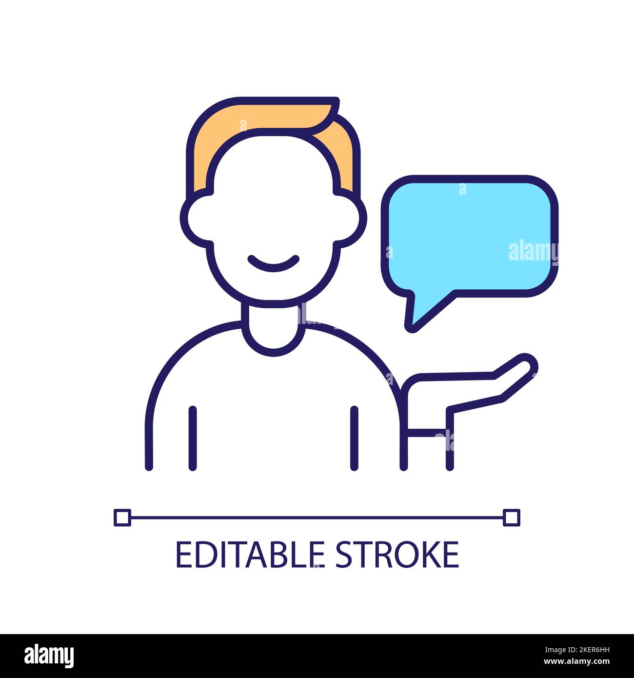 Comments RGB color icon Stock Vector