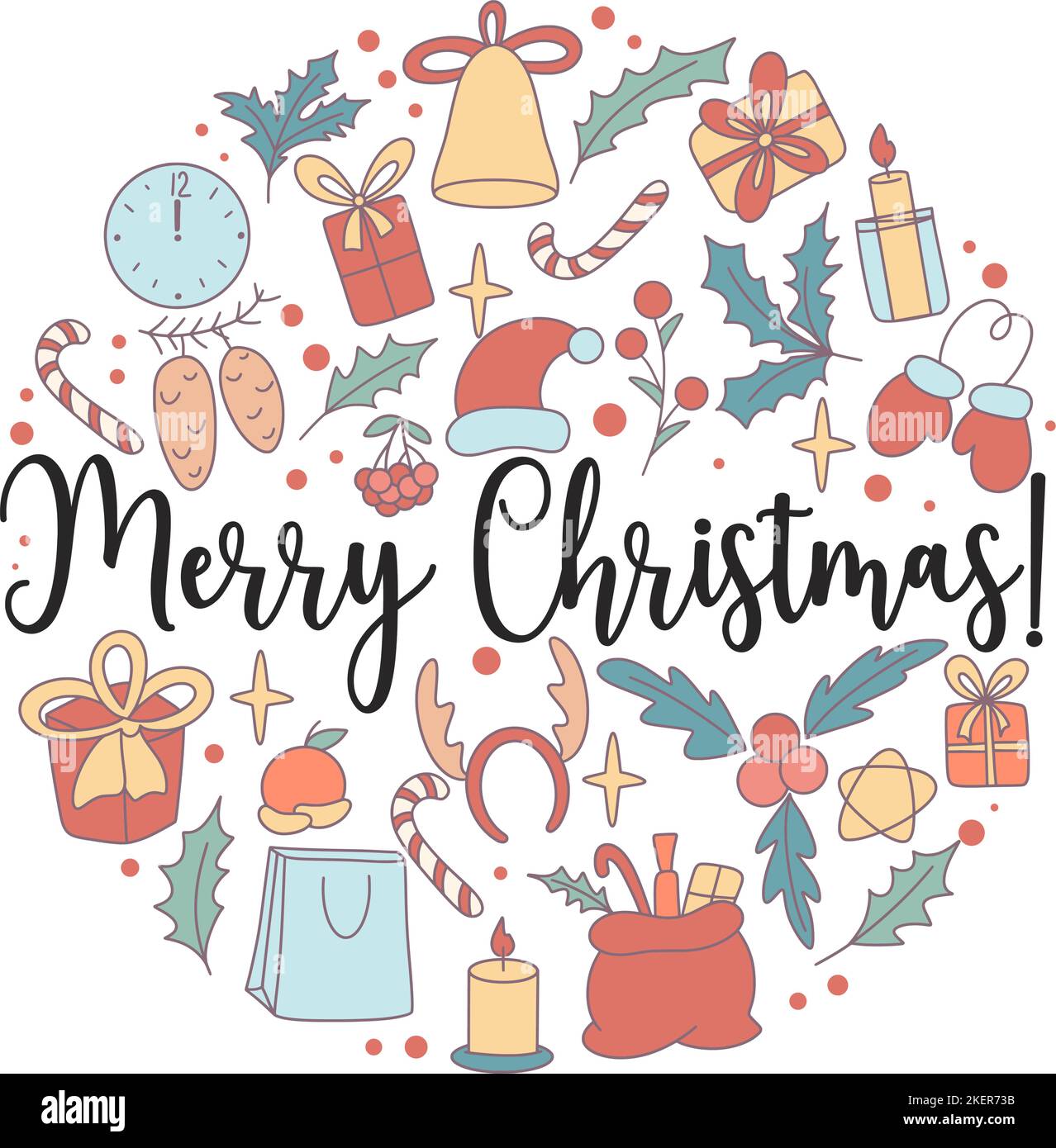 Merry christmas vintage design Stock Vector Image & Art - Alamy