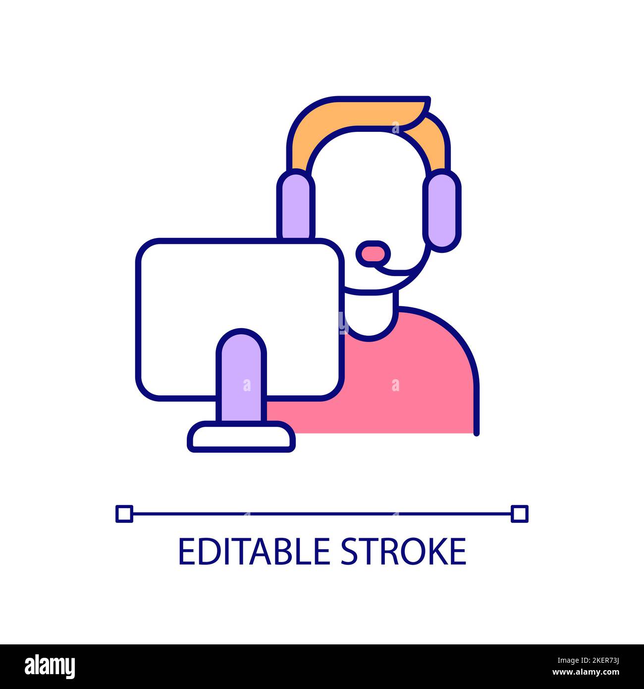 Live streamer RGB color icon Stock Vector Image & Art - Alamy