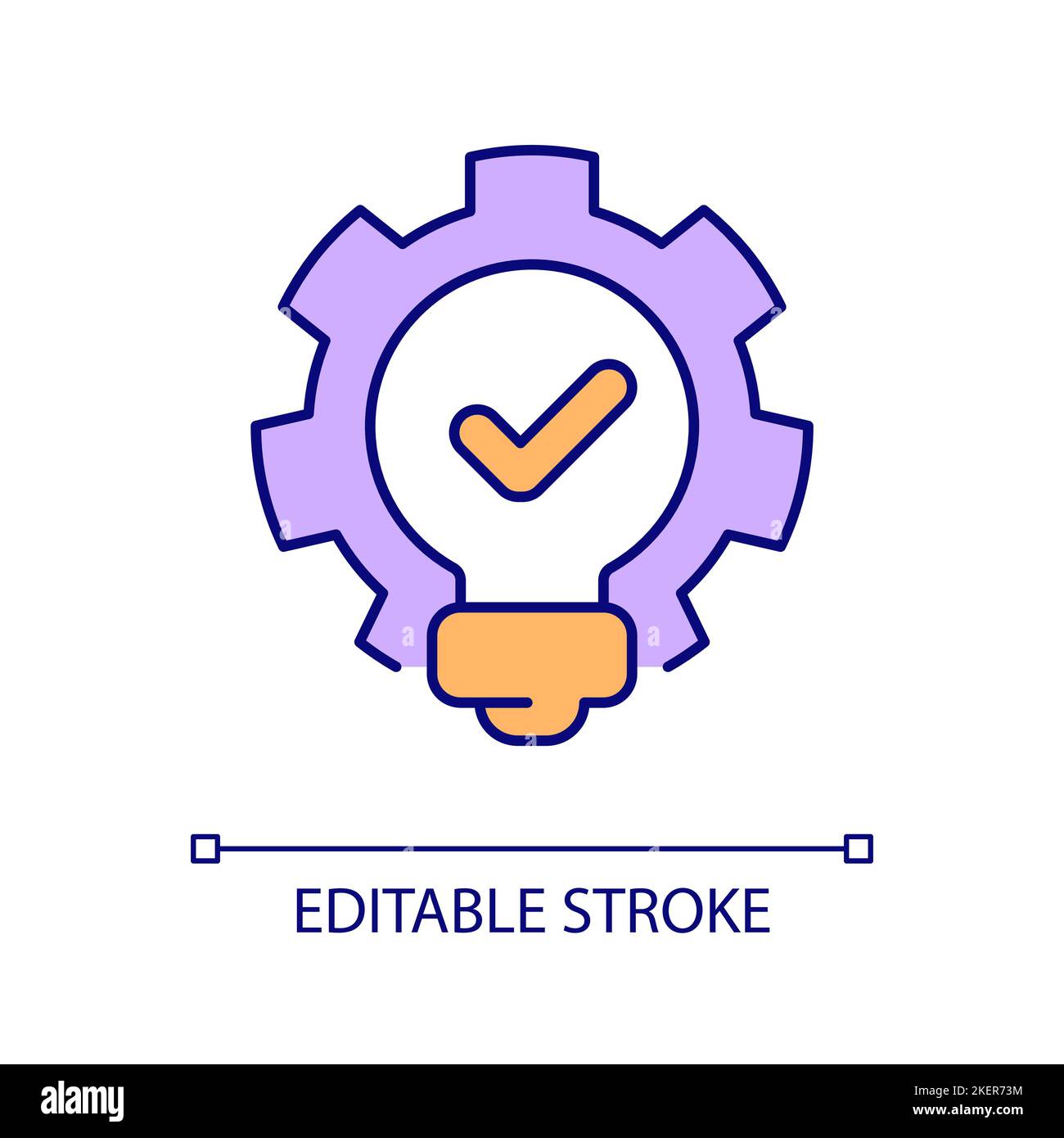 Practical idea RGB color icon Stock Vector