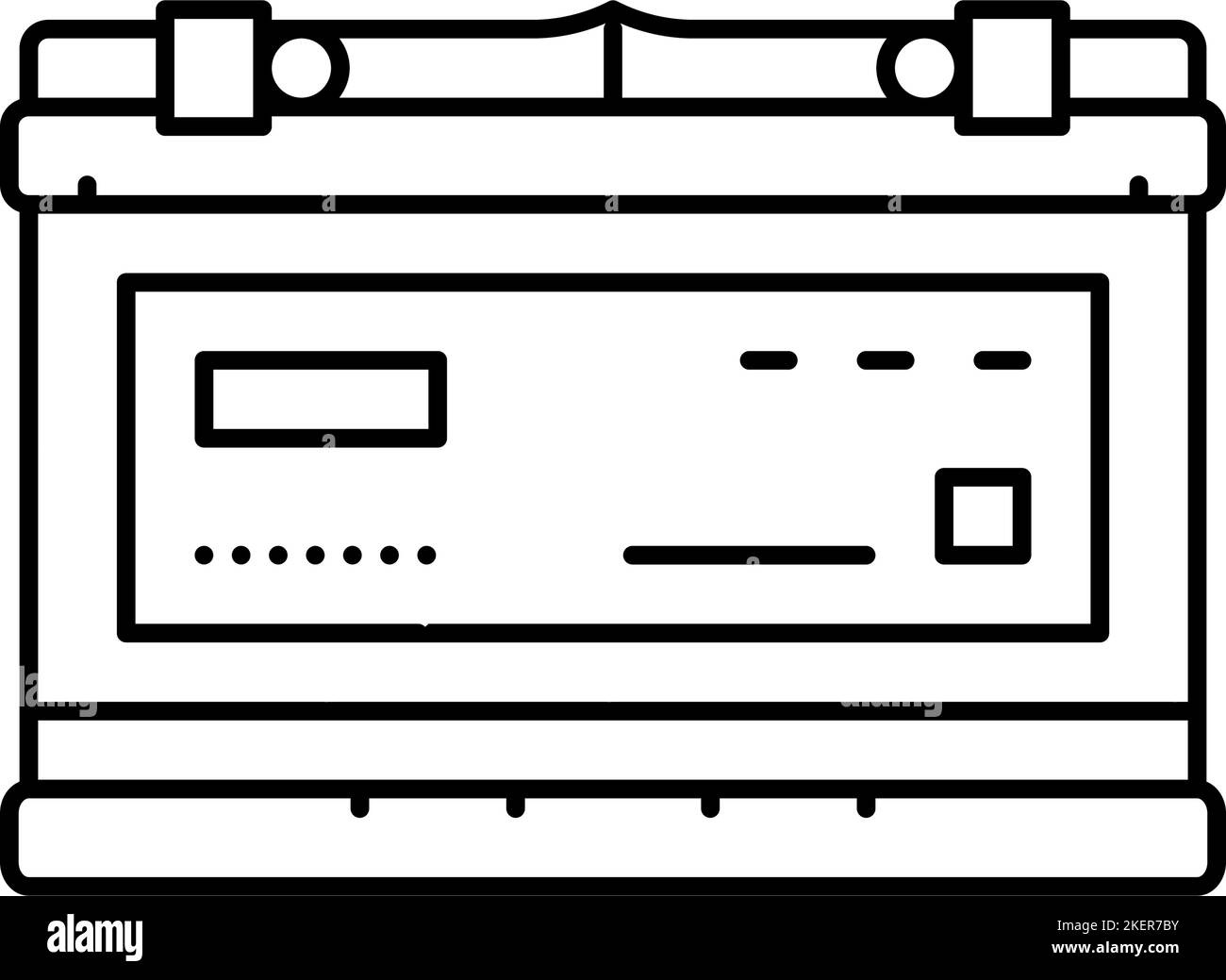 enhanced flooded battery efb line icon vector illustration Stock Vector