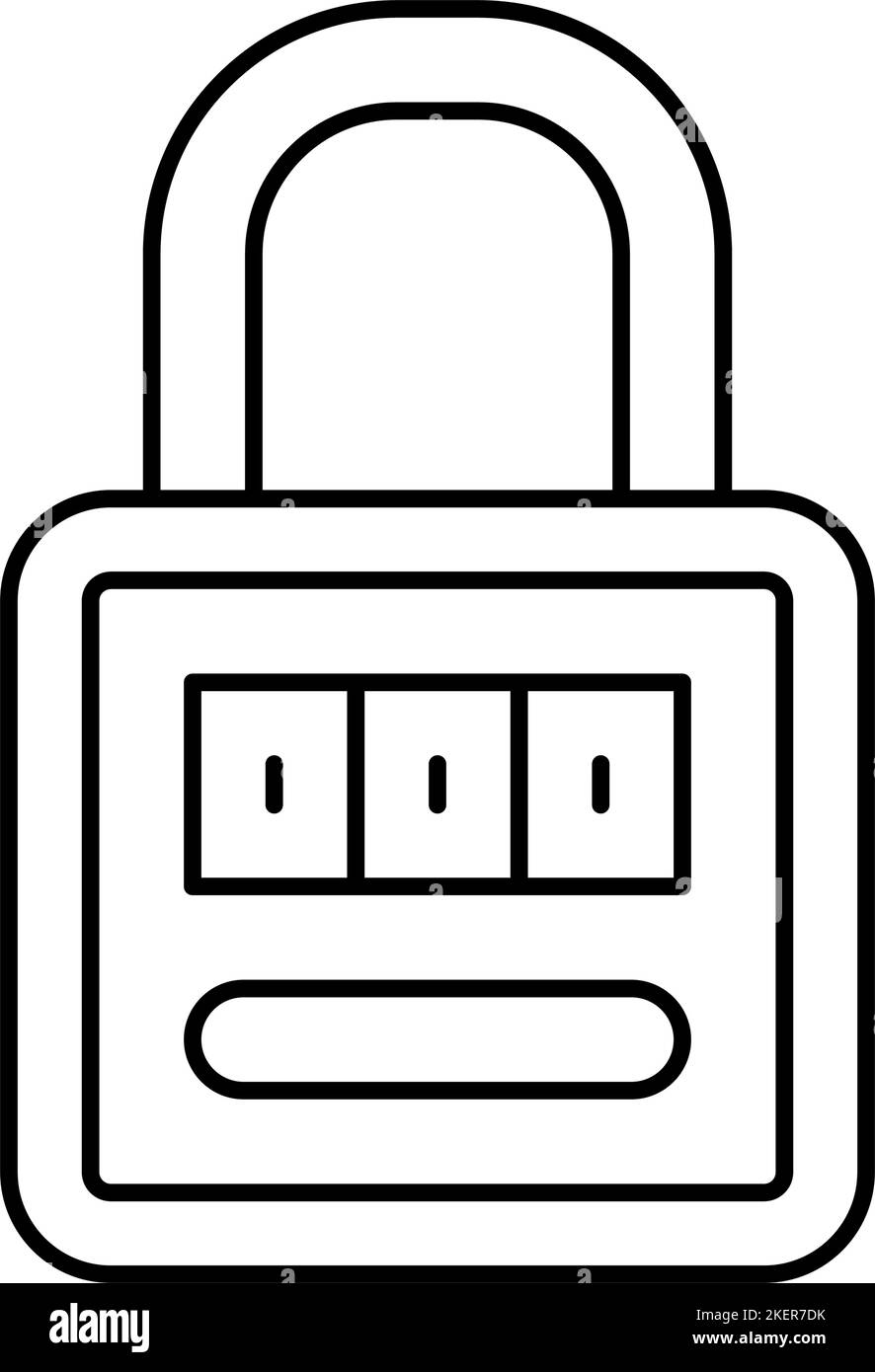 padlock safe line icon vector illustration Stock Vector Image & Art - Alamy