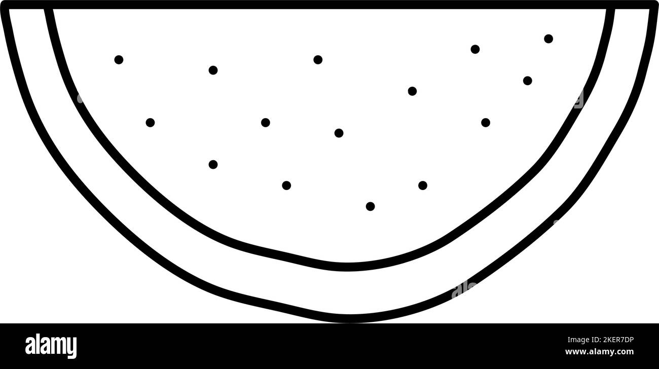slice cut watermelon line icon vector illustration Stock Vector Image ...