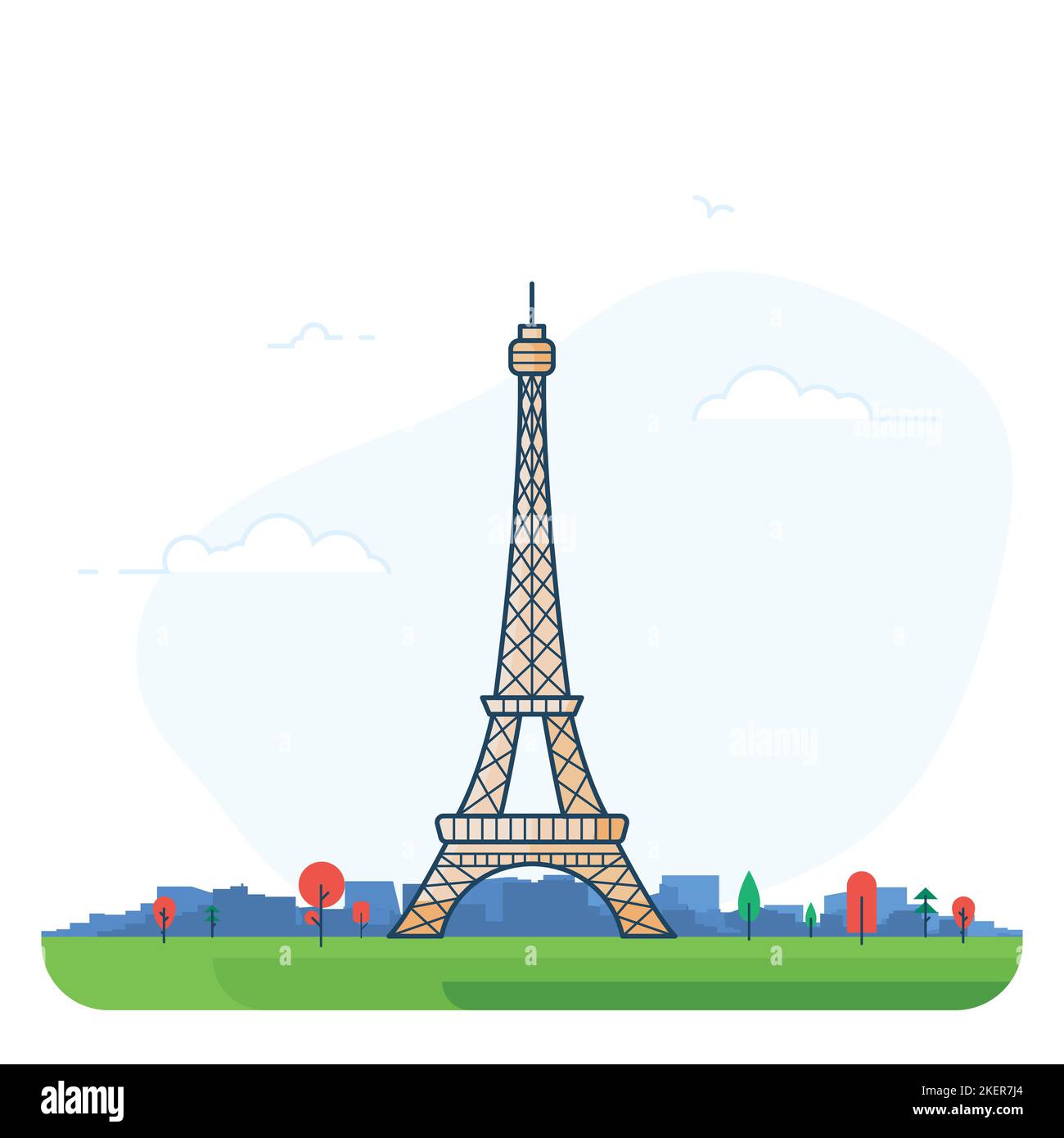 Paris skyline Stock Vector Images - Alamy