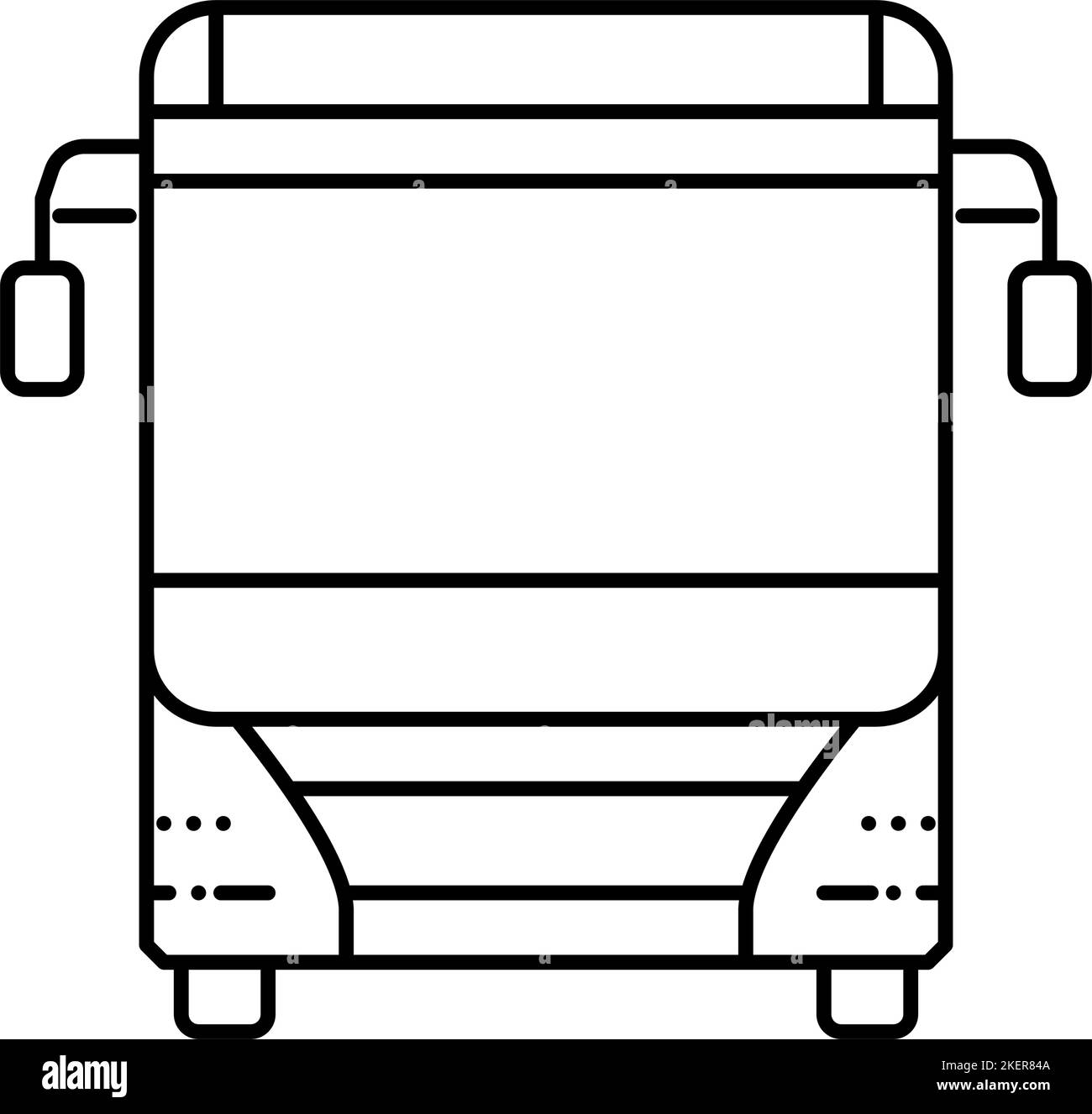 bus transport vehicle line icon vector illustration Stock Vector Image ...
