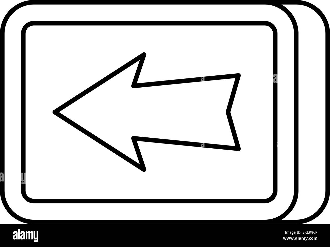 button arrow line icon vector illustration Stock Vector Image & Art - Alamy