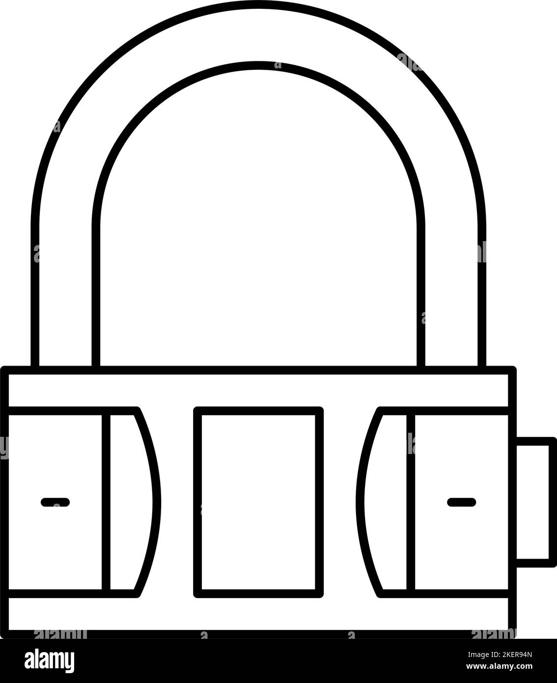 lock padlock line icon vector illustration Stock Vector Image & Art - Alamy