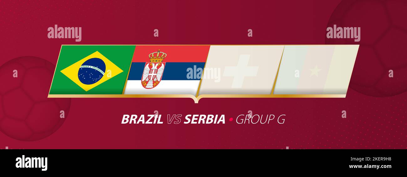 Premium Photo  Soccer matchday template. brazil vs serbia match day  template.