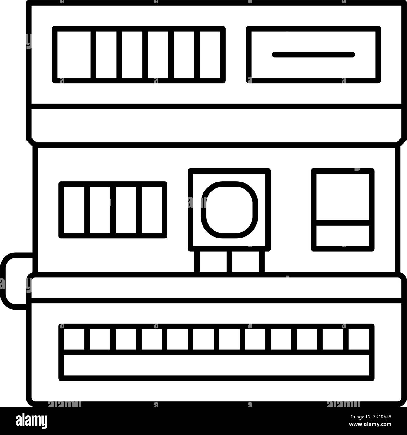 photo camera retro device line icon vector illustration Stock Vector ...