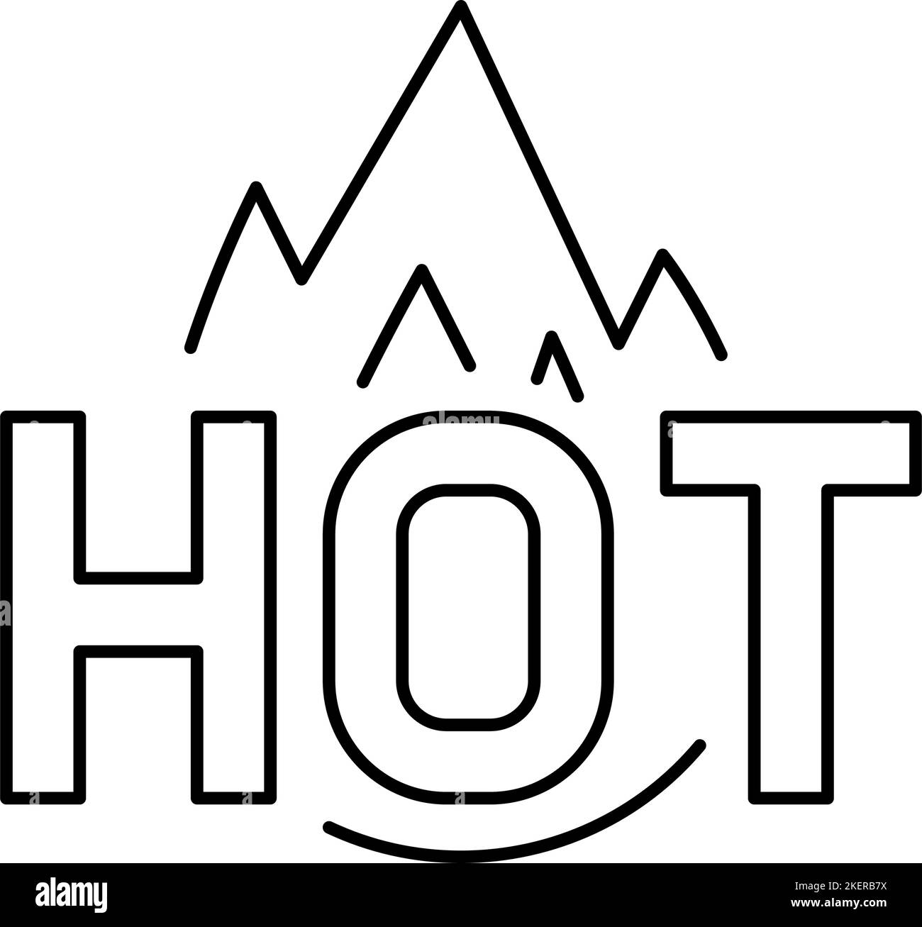 hot fire line icon vector illustration Stock Vector Image & Art - Alamy
