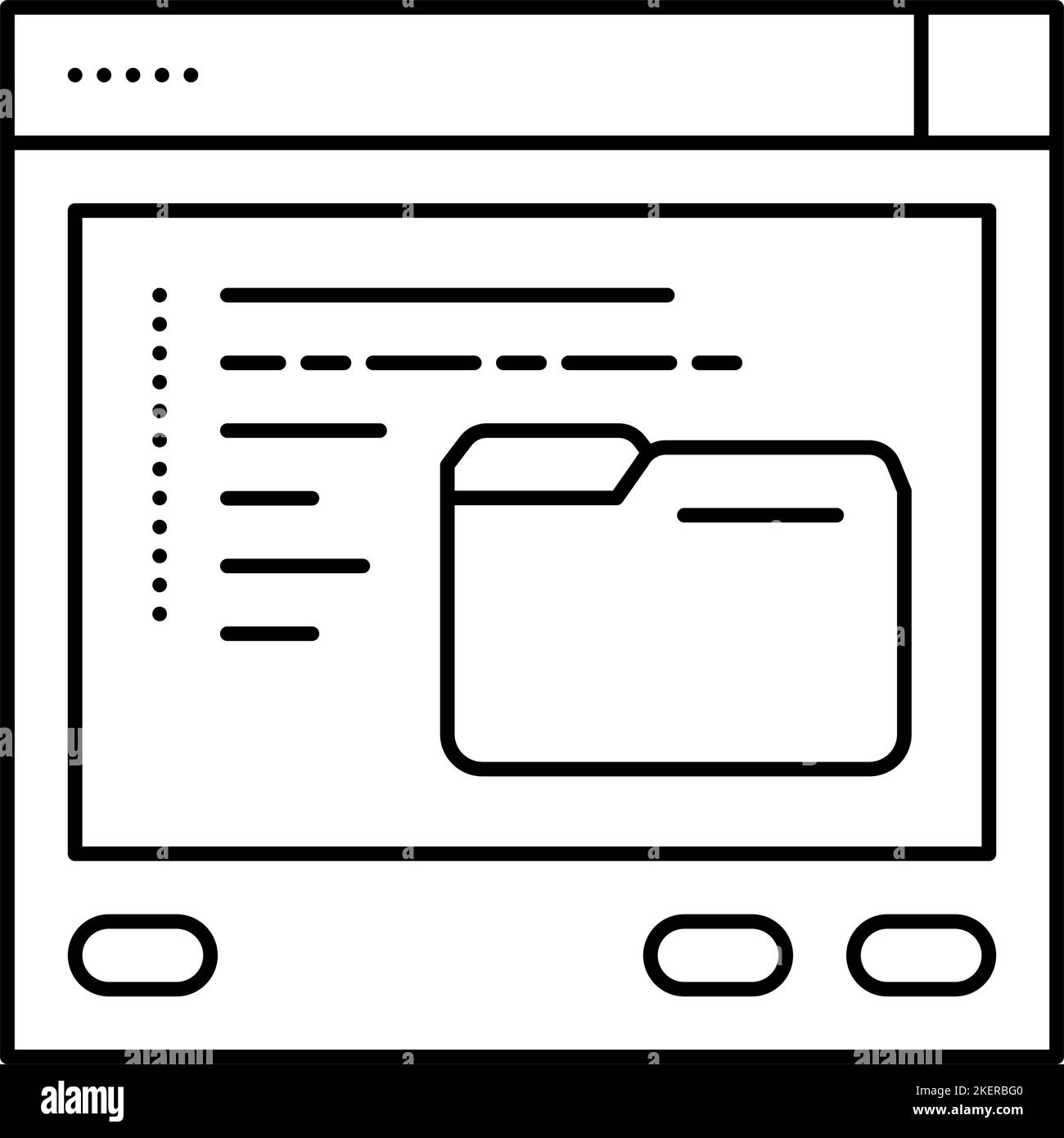 browse folder line icon vector illustration Stock Vector Image & Art ...