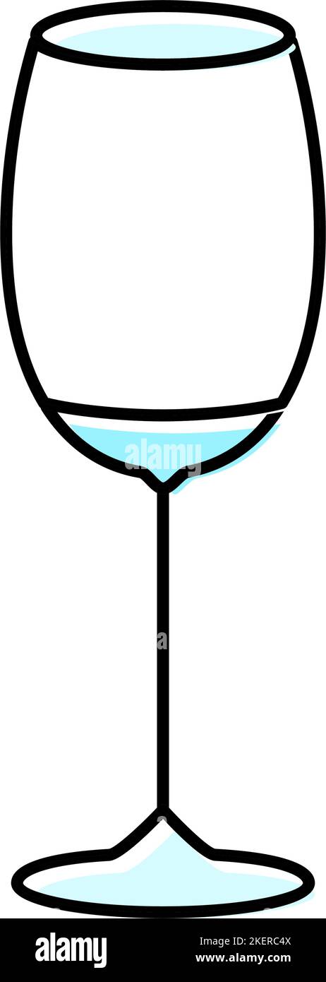 empty wine glass color icon vector illustration Stock Vector Image ...