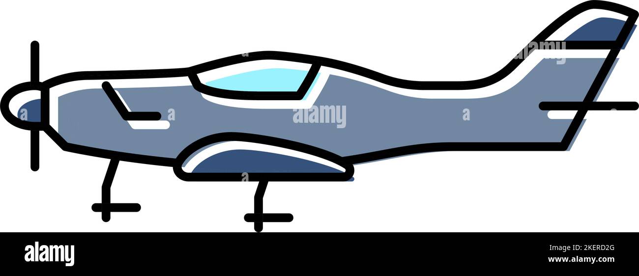 light sport airplane aircraft color icon vector illustration Stock ...