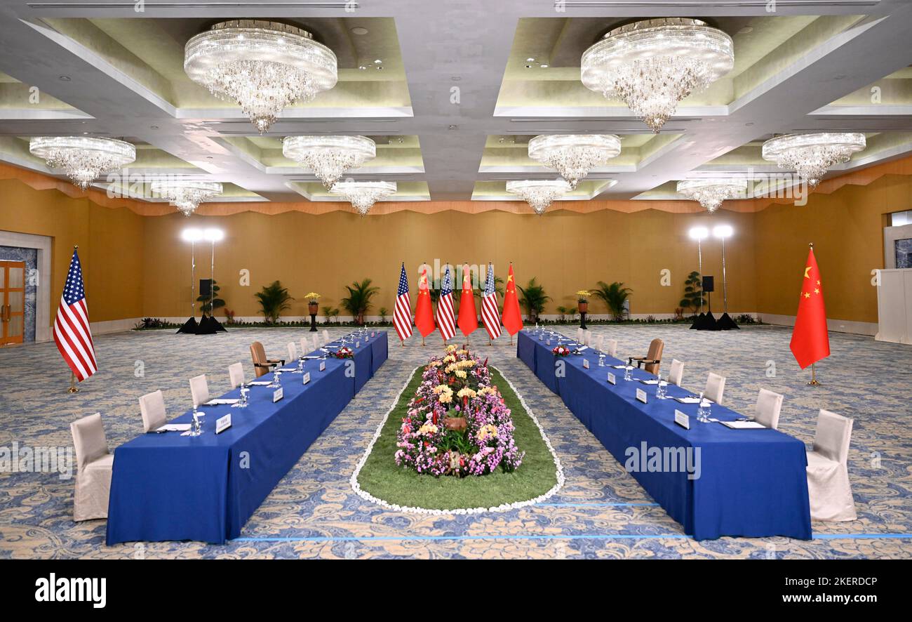 Bali. 14th Nov, 2022. Chinese President Xi Jinping will meet with U.S. President Joe Biden upon request in Bali, Indonesia, Nov. 14, 2022. Credit: Xinhua/Alamy Live News Stock Photo