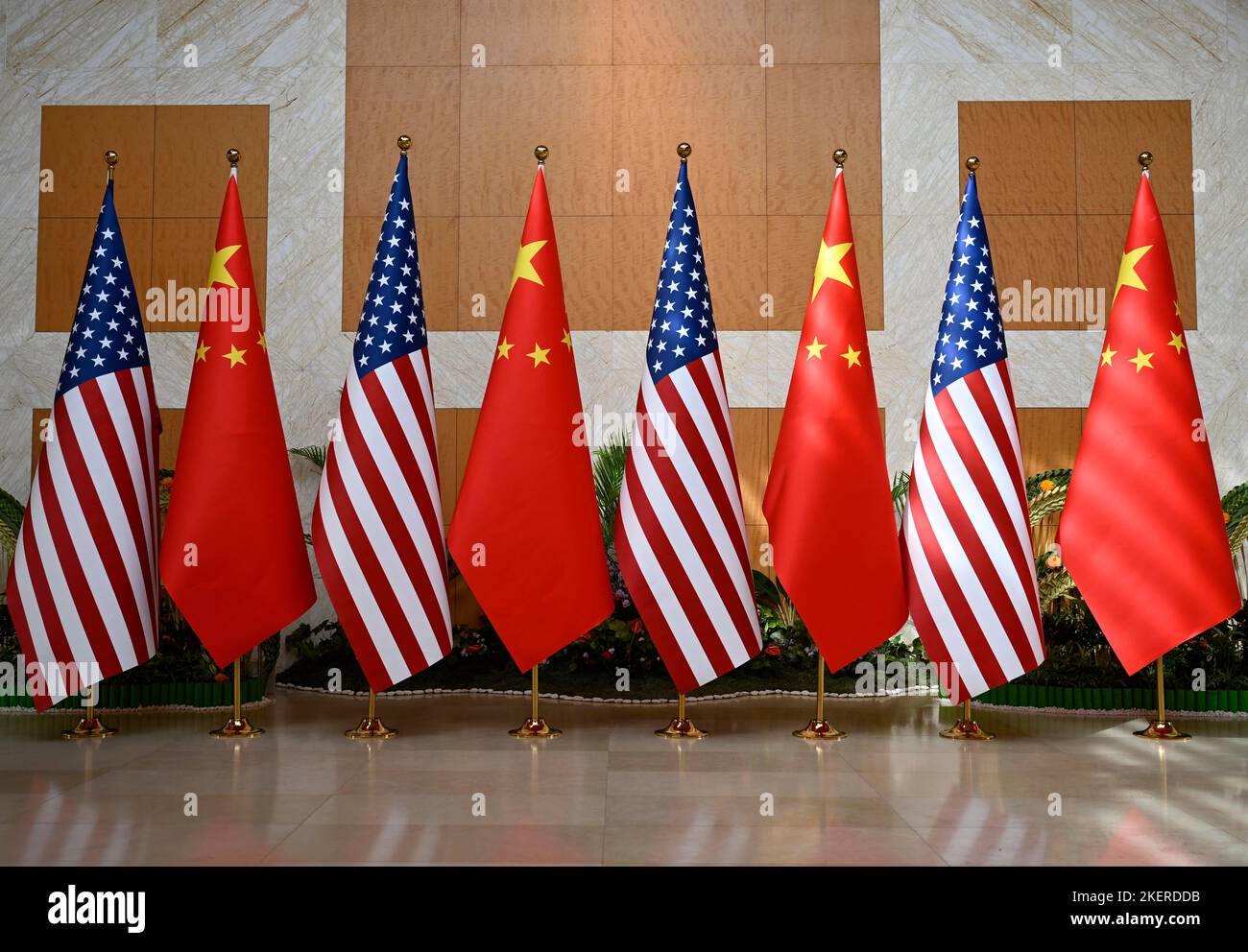 Bali. 14th Nov, 2022. Chinese President Xi Jinping will meet with U.S. President Joe Biden upon request in Bali, Indonesia, Nov. 14, 2022. Credit: Xinhua/Alamy Live News Stock Photo