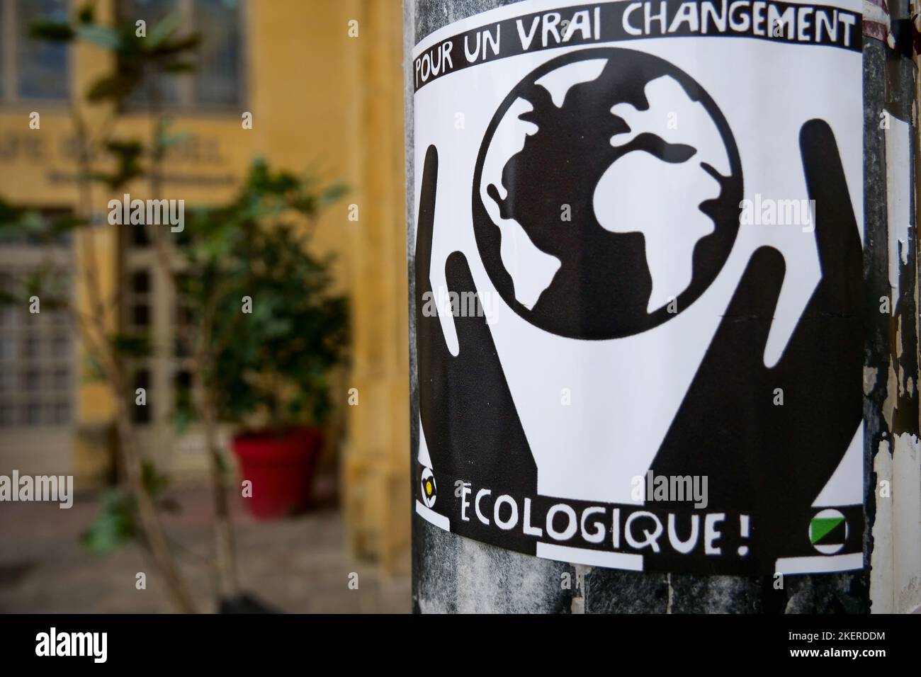 Climate defense activism, Metz, Moselle, Lorraine, Grand Est region, France Stock Photo