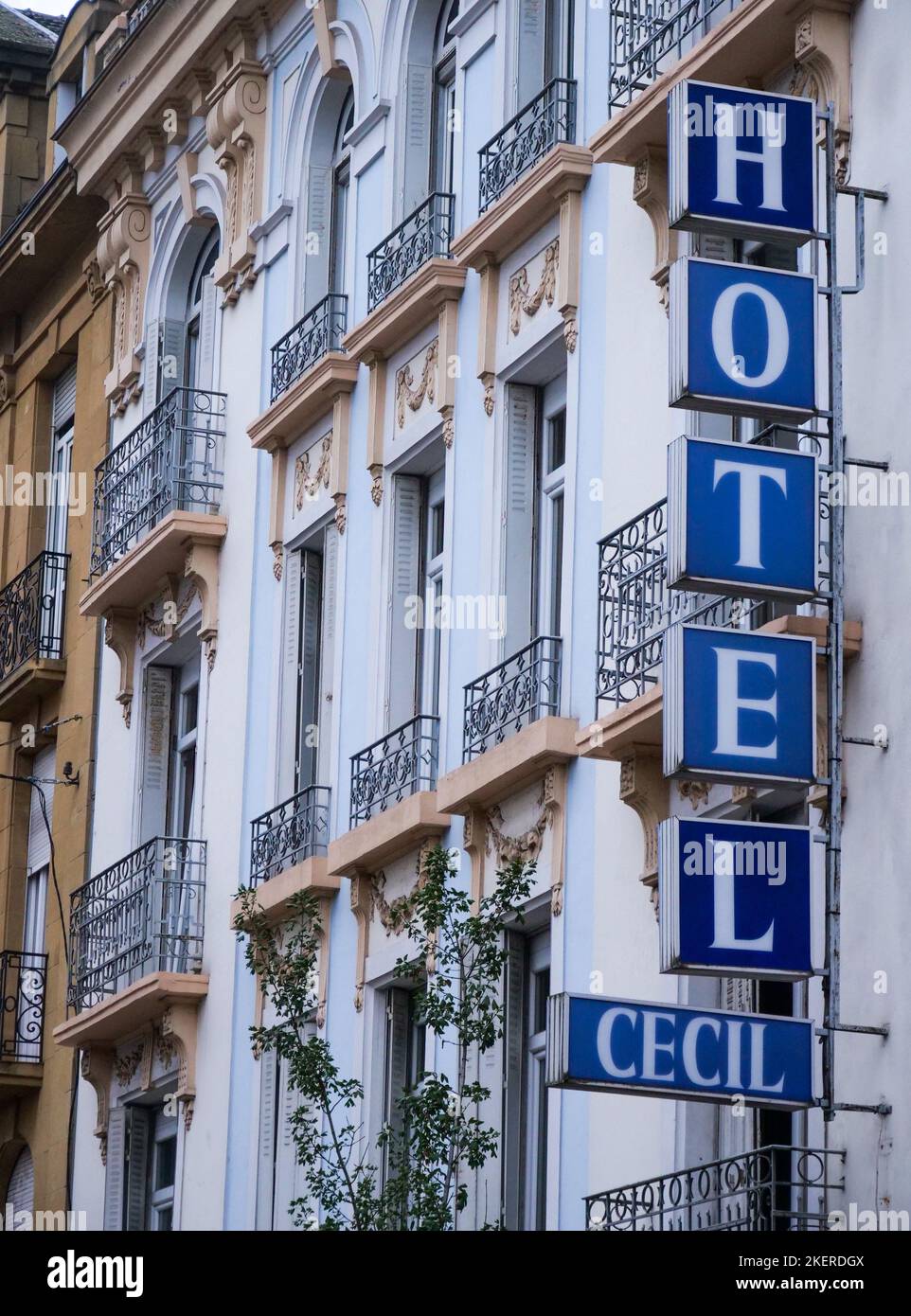Hotel facade, Metz, Moselle, Lorraine, Grand Est region, France Stock Photo